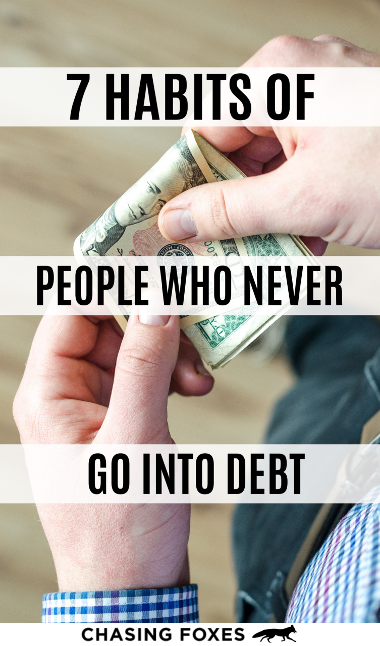 7 Habits of People Who Never Go into Debt Reduce debt, Habits, Debt
